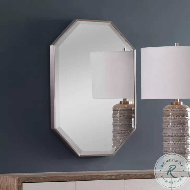 Leviticus Brushed Nickel Mirror