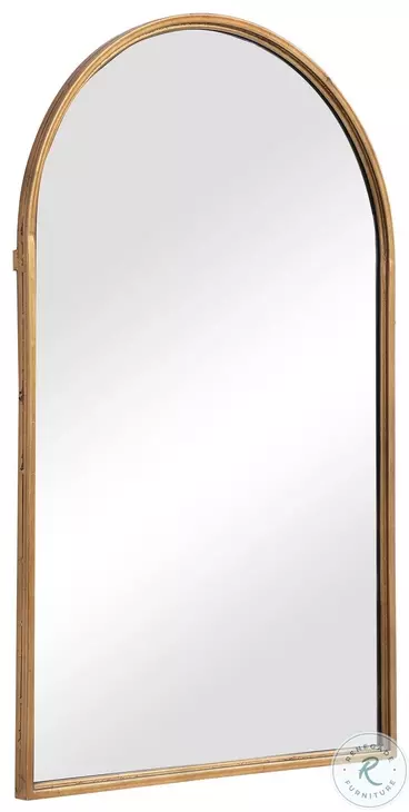 W-00487 Lightly Antiqued Gold Leaf Mirror