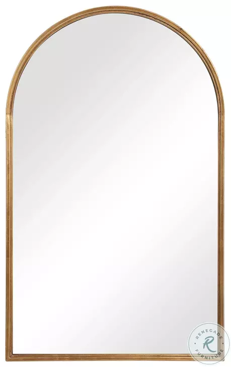 W-00487 Lightly Antiqued Gold Leaf Mirror