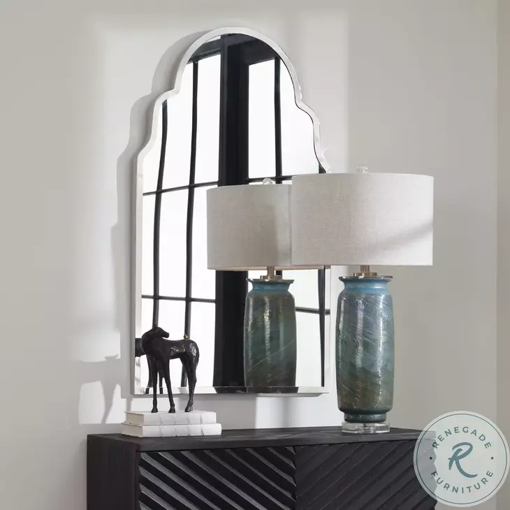 Zevan Polished Nickel Mirror