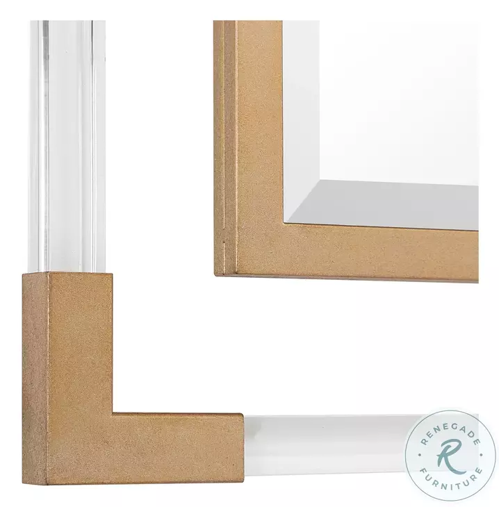 Vellera Metallic Gold Leaf Mirror