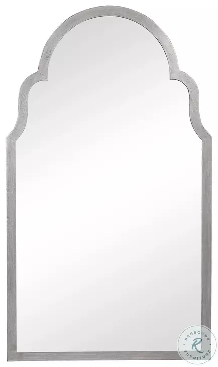 W00495 Silver Leaf Arch Mirror