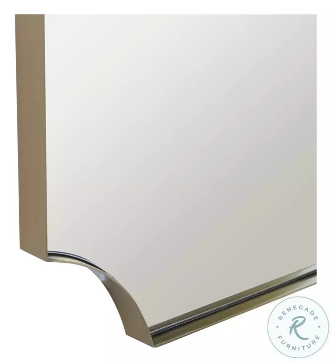 Hendrix Brushed Brass Mirror