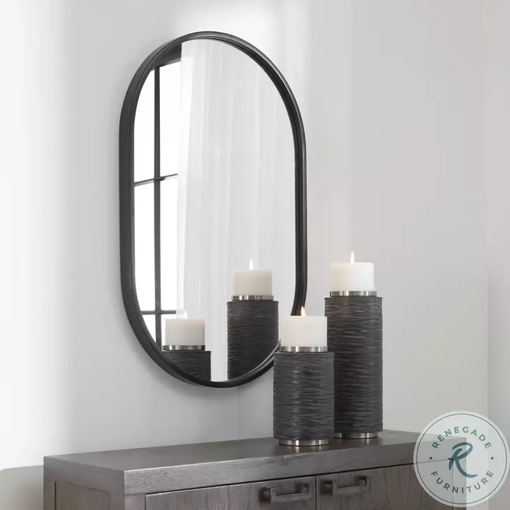 Lavinia Satin Black Mirror