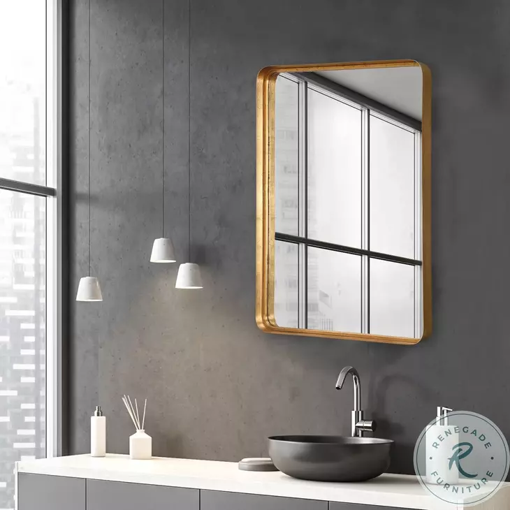 Westbrook Antique Gold Leaf Large Mirror