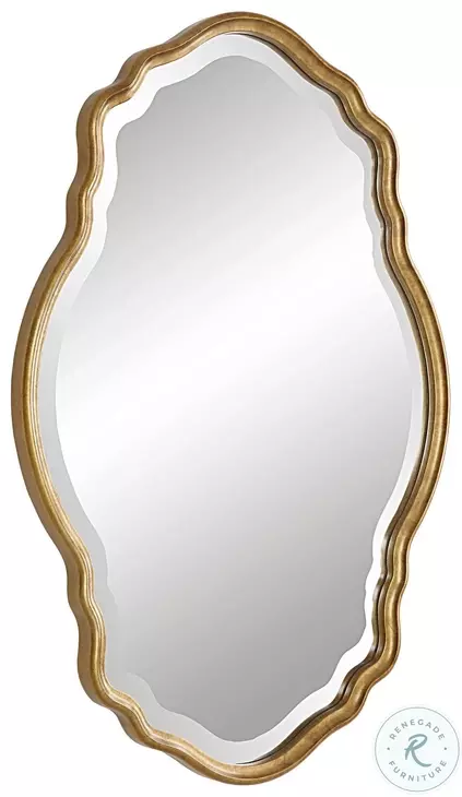 W-00525 Gold With Amber Glaze Mirror