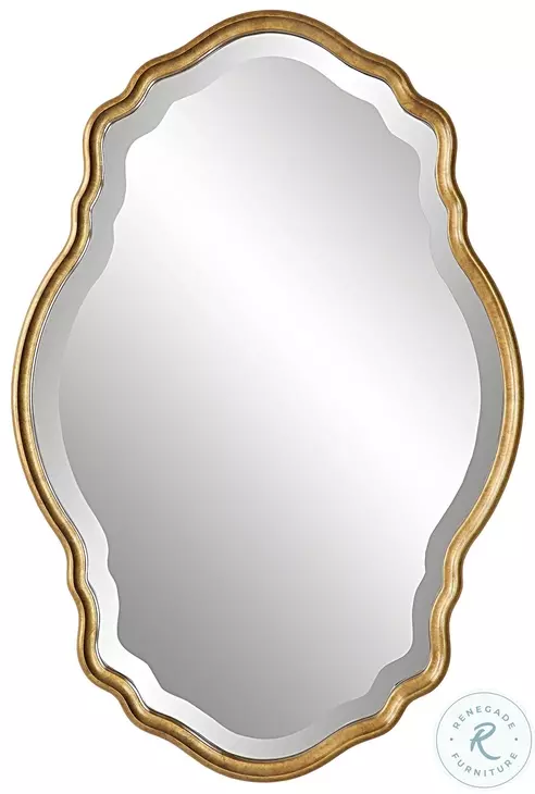 W-00525 Gold With Amber Glaze Mirror