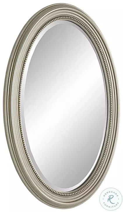 W-00528 Metallic Silver With A Subtle Brown Antiquing Mirror