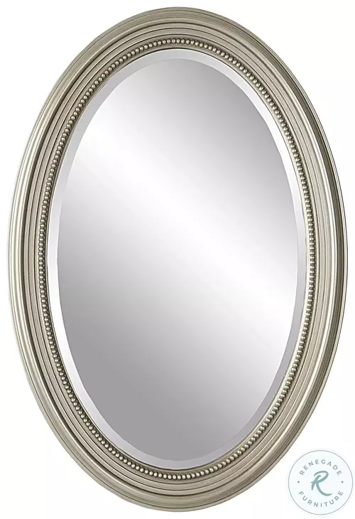 W-00528 Metallic Silver With A Subtle Brown Antiquing Mirror