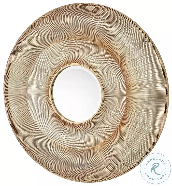 Bauble Brushed Antique Gold Mirror