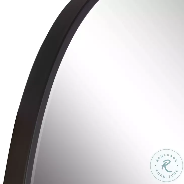 Sonella Satin Black Modern Mirror