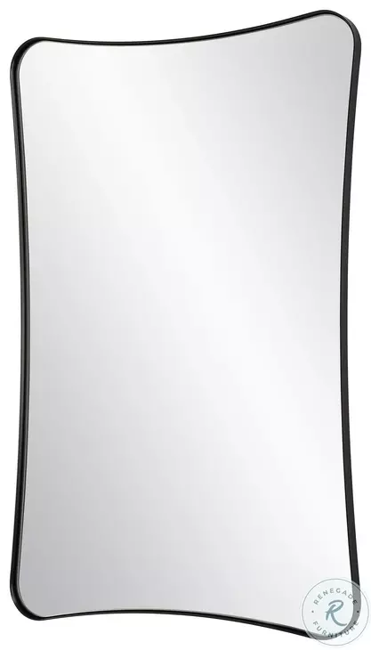 Oswald Satin Black Vanity Mirror