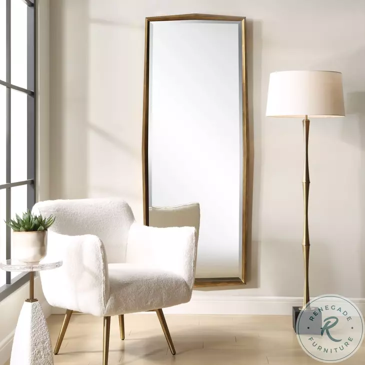 On Point Antique Gold Leaf Dressing Mirror