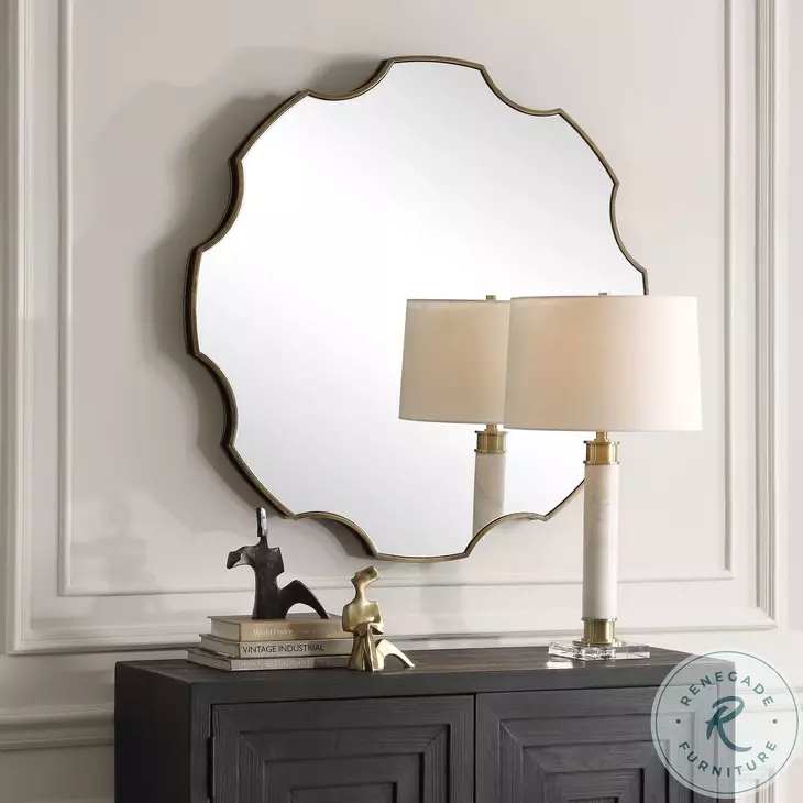 Haldron Antique Golden Bronze Mirror