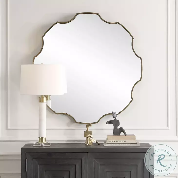 Haldron Antique Golden Bronze Mirror