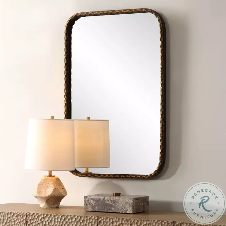 Pretzel Aged Bronze Vanity Mirror