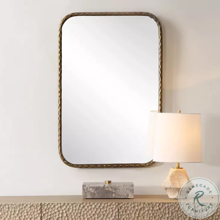Pretzel Aged Bronze Vanity Mirror