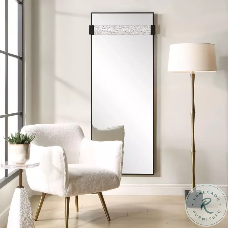 Dalewyn Satin Black Modern Dressing Mirror