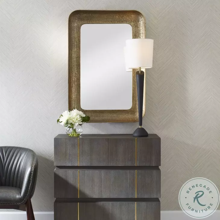 Woodbury Antique Brass Mirror