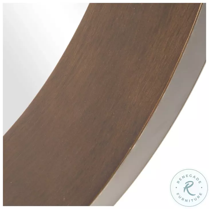 Revelle Brushed Bronze With Champagne Undertones Round Mirror