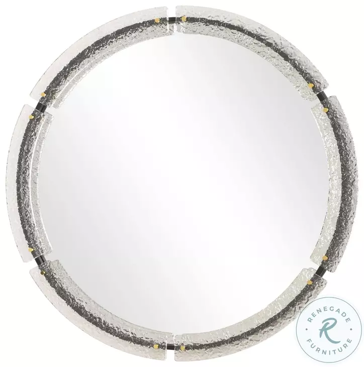 Crystalis Sleek Black Round Mirror