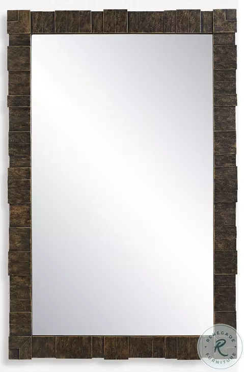 Bustella Distressed Dark Bronze Mirror