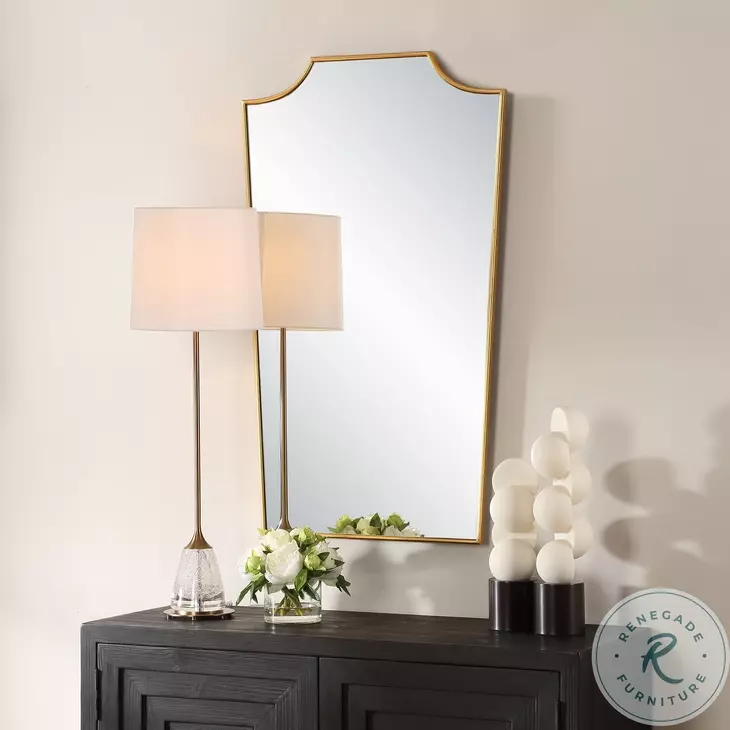 Demaris Antique Gold Leaf Mirror