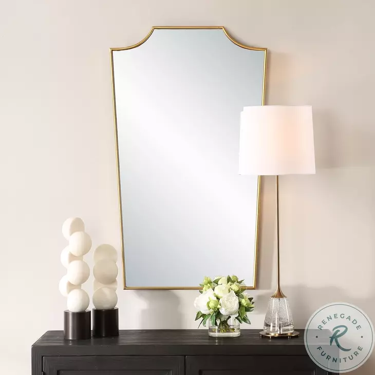 Demaris Antique Gold Leaf Mirror