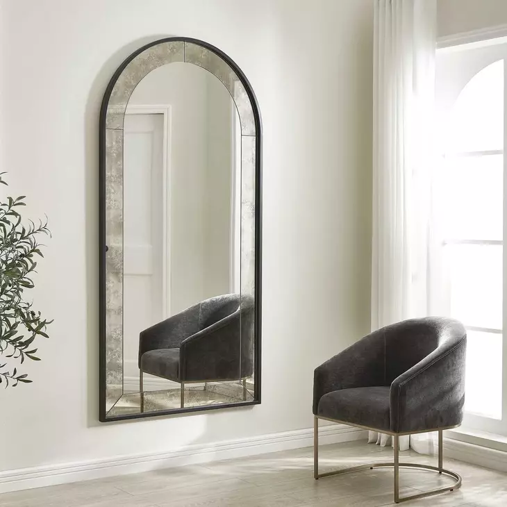 Somerset Black Arched Wall Mirror