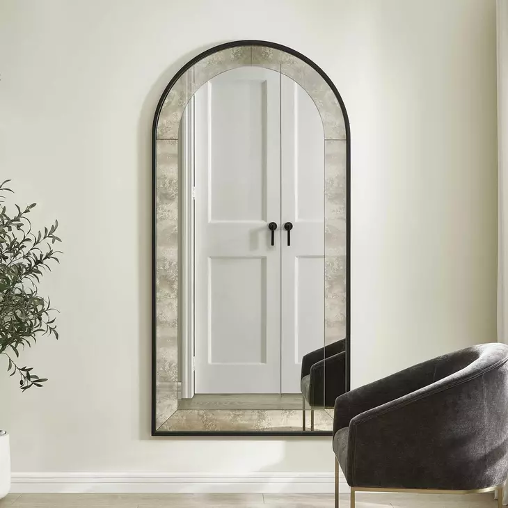 Somerset Black Arched Wall Mirror