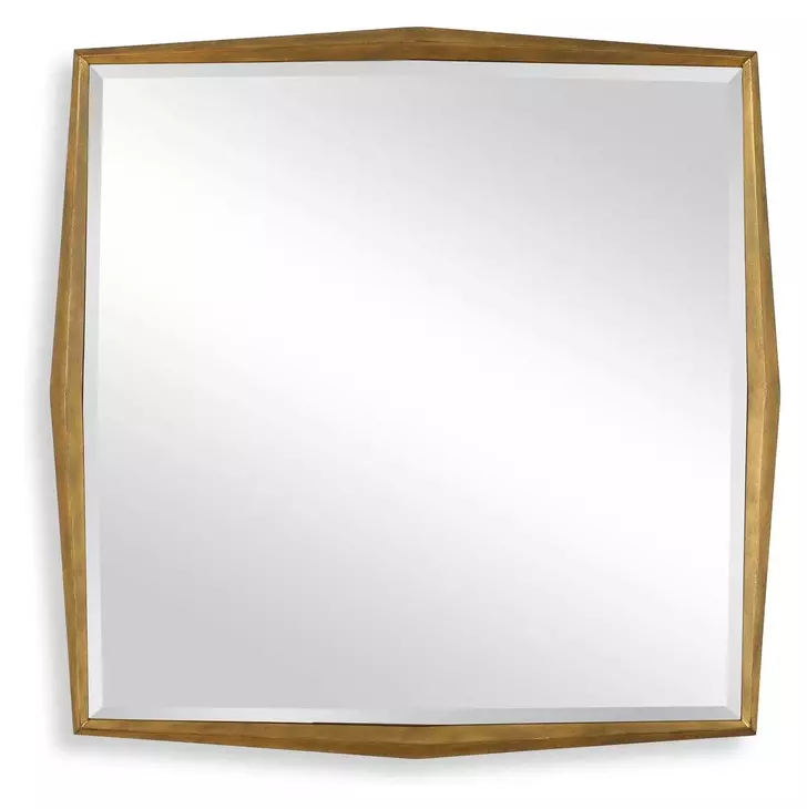 Belmont Antique Gold Square Wall Mirror