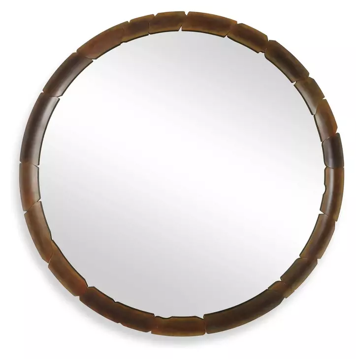 Carlisle Aged Rust Bronze Round Wall Mirror