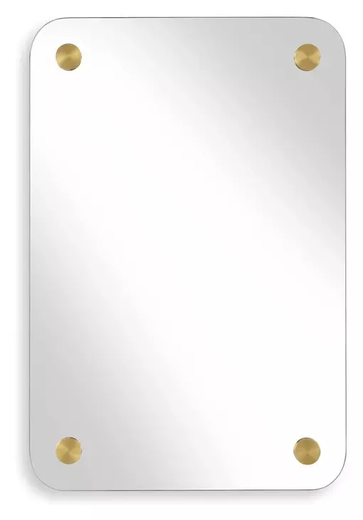 Hamrick Brass Rectangular Wall Mirror