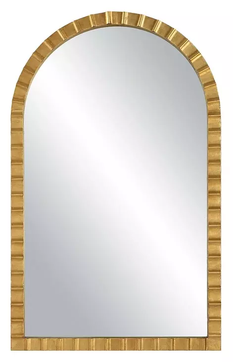 Oakley Metallic Gold Arched Wall Mirror