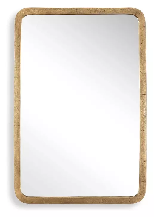 Prescott Antique Brass Rectangular Wall Mirror