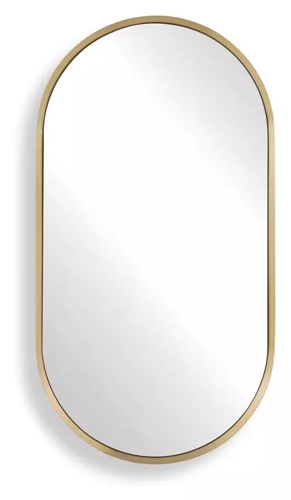 Somerset Antique Brass Oval Wall Mirror