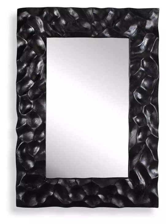 Prescott Matte Black Rectangular Wall Mirror
