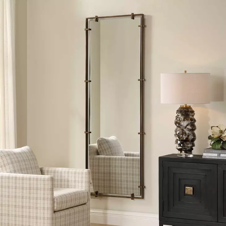 Kingsley Dark Bronze Rectangular Wall Mirror