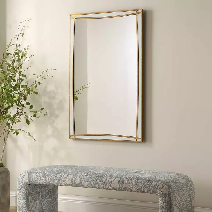 Riverton Antique Gold Rectangular Wall Mirror