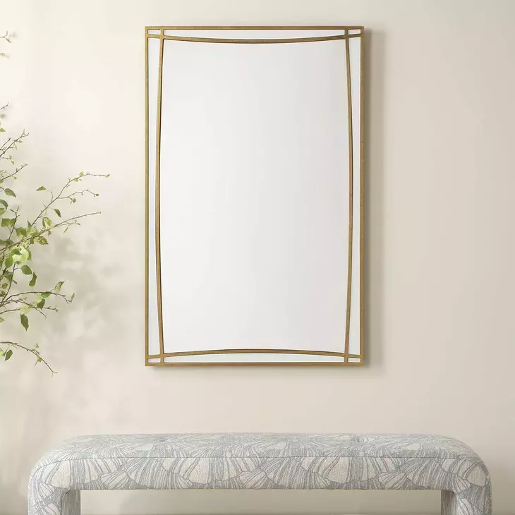 Riverton Antique Gold Rectangular Wall Mirror