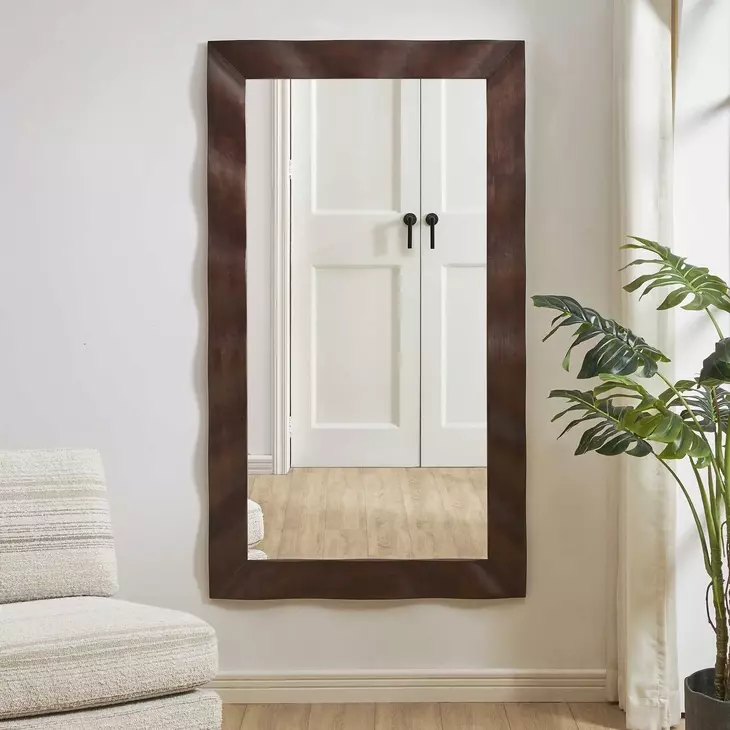 Fairmont Dark Walnut Rectangular Wall Mirror