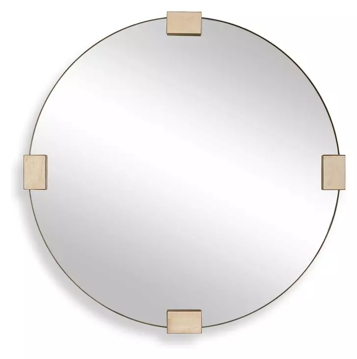 Langston Golden Bronze Round Wall Mirror