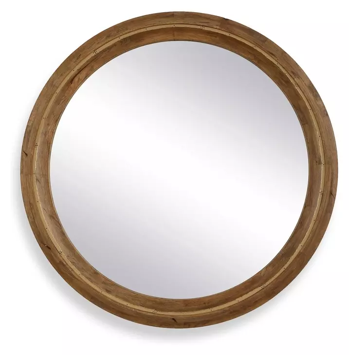 Carlisle Light Honey Round Wall Mirror
