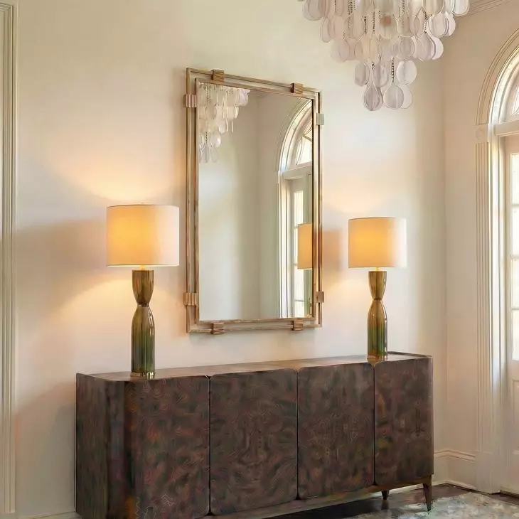 Grafton Antique Gold Rectangular Wall Mirror