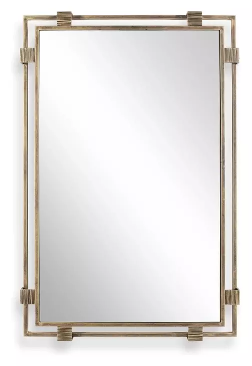 Grafton Antique Gold Rectangular Wall Mirror