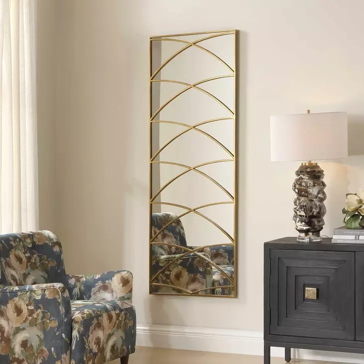 Belmont Antique Gold Rectangular Wall Mirror