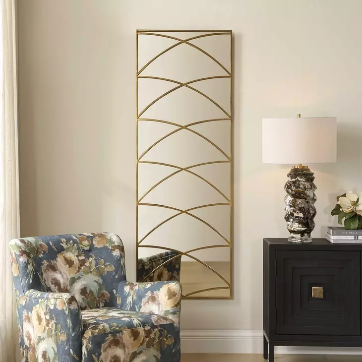 Belmont Antique Gold Rectangular Wall Mirror