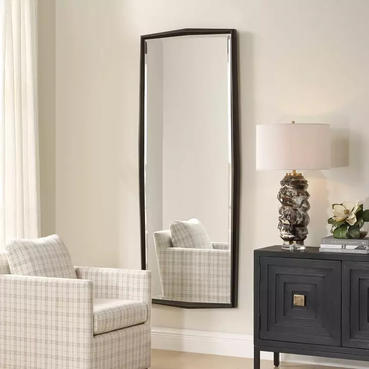 On Point Dark Bronze Rectangular Tall Wall Mirror