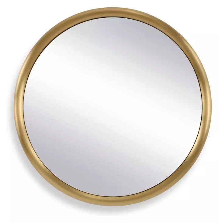 Atkinson Antique Brass Round Wall Mirror