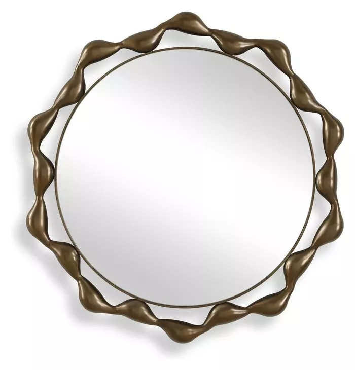 Fairmont Warm Bronze Round Wall Mirror